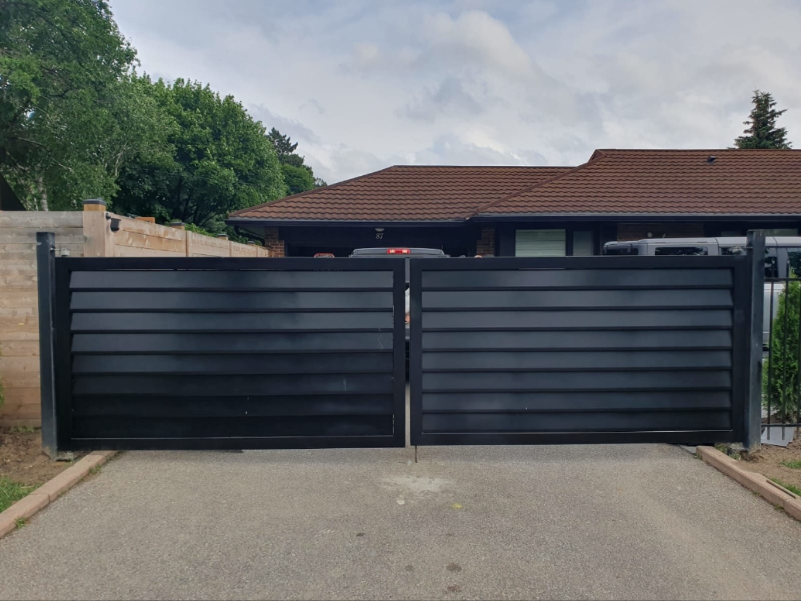Custom Privacy Driveway Gate