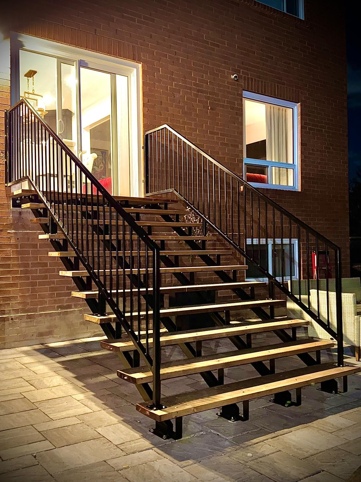 Custom Backyard Stairs and Railing